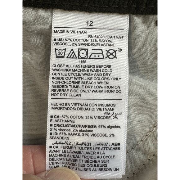 Old Navy Extra High Rise Kicker Boot-cut Corduroy Pants Women's Sz 12 Brown NWT - Picture 12 of 13